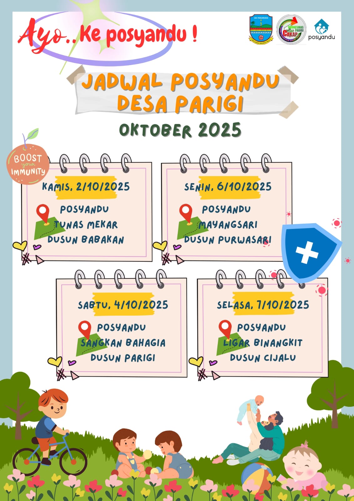Jadwal Posyandu Desa Parigi