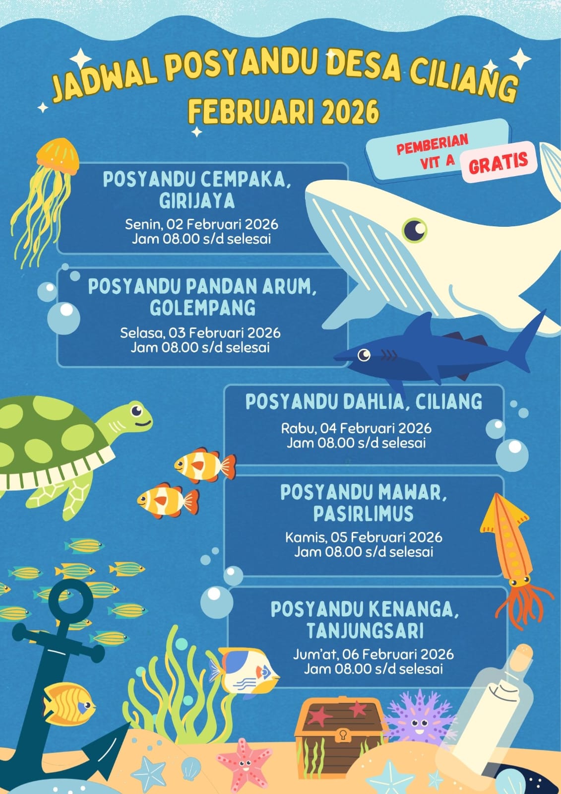 Jadwal Posyandu Desa Parigi